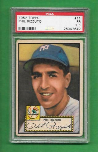 1952 Topps 11 Phil Rizzuto Psa Fair 1.  5 York Yankees Old Baseball Card