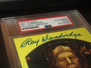 Ray Dandridge Autographed Negro League Baseball Hofer Plaque Postcard Psa Slab