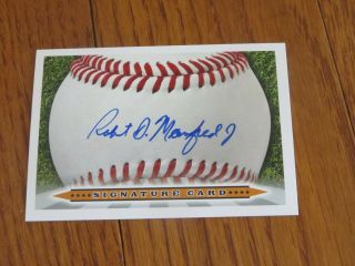 Rob Manfred Autographed Hand Signed Card Mlb Commissioner