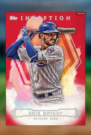 2019 Topps Bunt Kris Bryant Inception Red Base 15cc Cubs
