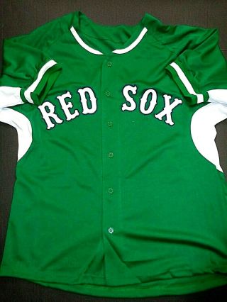 Christian Vazquez Boston Red Sox Autographed Custom Green Style Jersey JSA,  - 3
