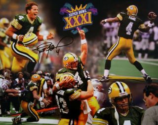 Green Bay Packers Brett Favre 8x10 Signed Autographed Reprint Bowl Photo