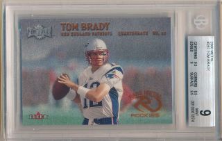 Tom Brady 2000 Metal 267 Rc Rookie Card England Patriots Sp Bgs 9 $800