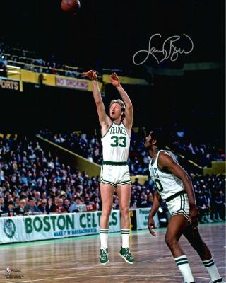 Larry Bird Boston Celtics - Autographed 8x10 Photo (rp)