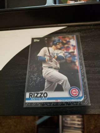 2019 Topps Baseball Series 2 Anthony Rizzo Black Border Parallel /67 Cubs