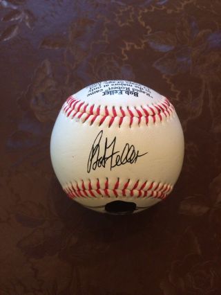 Bob Feller Facsimile Signed Baseball Reprint Auto Ball Cleveland Indians