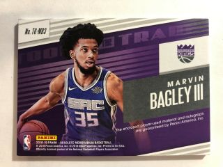 Absolute Marvin Bagley III Rookie Tools of the Trade Jersey Auto /25 eBay 1/1 2