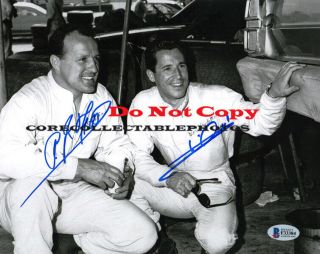 A.  J.  Foyt & Mario Andretti Signed 8x10 Photo Auto Racing Legends Reprint