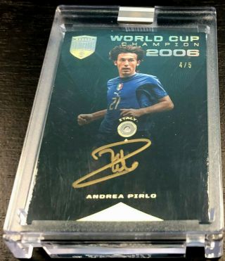 4/5 Andrea Pirlo 2018 Eminence Soccer Diamond Auto Autograph Champion Italy