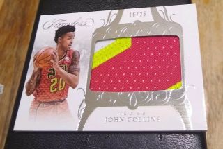 John Collins Rc /25 Flawless Rookie Patch 2017 Logo Patch