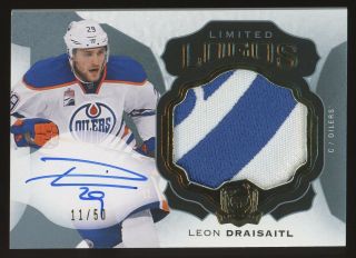 2016 - 17 Ud The Cup Limited Logos Leon Draisaitl Oilers Logo Patch Auto 11/50