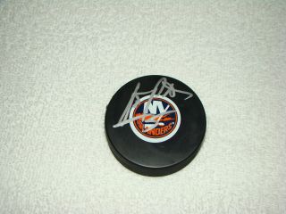 Denis Potvin Hand Signed York Islanders Logo Puck Nhl Hockey Autograph