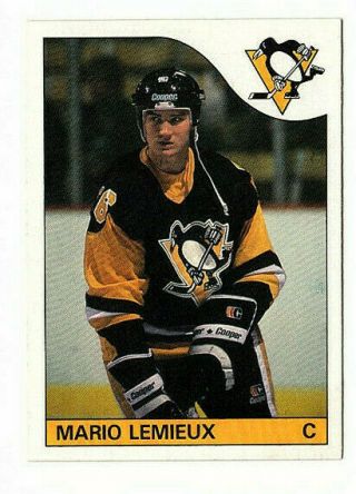 1985 - 86 Topps Mario Lemieux Rookie Card 9 Pittsburgh Penguins Nhl Hockey Rc