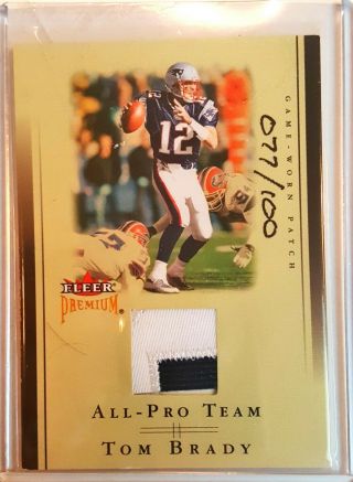 2002 Fleer Premium All - Pro Team Jersey Patches Hand Numbered /100