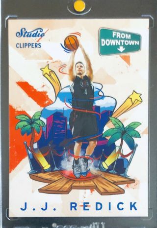 2016 - 17 Panini Studio Jj Redick “from Downtown” 1:case Hit Ssp Rare Clippers
