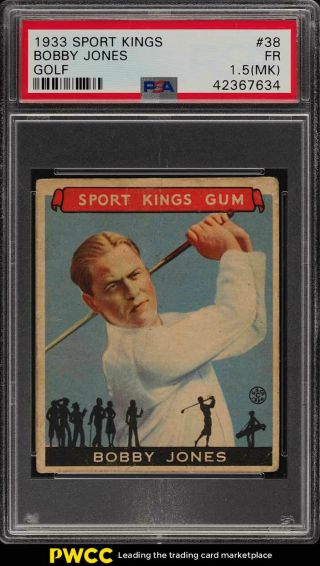 1933 Goudey Sport Kings Bobby Jones Golf 38 Psa 1.  5 (mk) Pr (pwcc)
