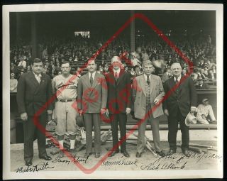 8.  5x11 Autographed Signed Reprint Rp Photo Babe Ruth John Mcgraw Connie Mack
