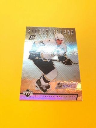 2005 - 06 UD NHL Draft 2005 1st Overall Pick Sidney Crosby Rookie - Pittsburgh RC 2