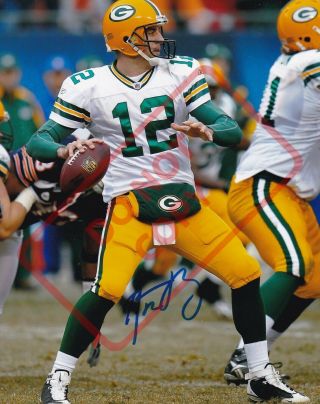 8.  5x11 Autographed Signed Reprint Rp Photo Aaron Rodgers Green Bay Packers
