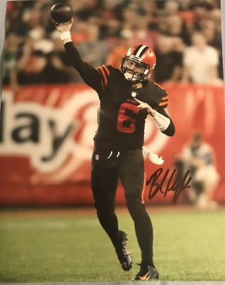 Baker Mayfield Signed 8x10 Cleveland Browns Game Photo Autograph W/