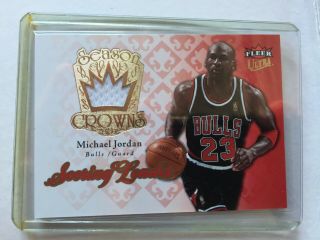 Michael Jordan 2007 - 08 Fleer Ultra Season Crowns Game Jersey Patch Sp