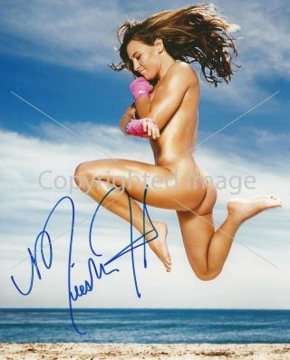 Miesha Tate Nude: 8.  5x11 Signed Autographed Reprint Rp Photo Picture