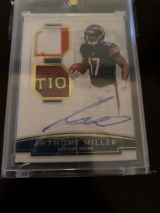 Anthony Miller 2018 National Treasures Rookie Auto Patch Football 24/25 Look