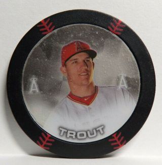 Topps Chipz Mlb Baseball Anaheim Angels Mike Trout Black Trading 2014