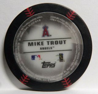 TOPPS CHIPZ MLB BASEBALL ANAHEIM ANGELS MIKE TROUT BLACK TRADING 2014 2