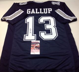 Dallas Cowboys Michael Gallup Signed Blue Custom Jersey W/jsa