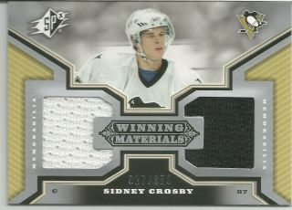 2005 - 06 Spx Sidney Crosby Rc Rookie Dual Winning Materials Jersey / 350 Penguins