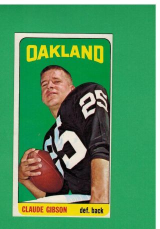 1965 Topps Football 140 Claude Gibson Oakland Raiders Ex,  Vn 140