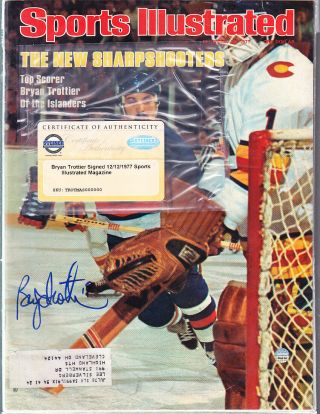 1977 Bryan Trottier York Islanders Autographed Signed Sports Illustrated