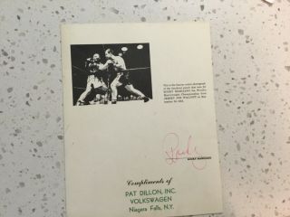 Rocky Marciano 8x10 Fold Out Autograph Failed Psa/dna