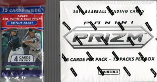 2019 Panini Prizm Baseball Trading Cards 12 Pack Box,  1 Extra Pack