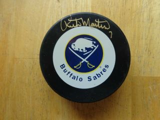 Rick Martin Autographed Buffalo Sabres Puck S/h