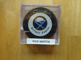 Rick Martin Autographed Buffalo Sabres Puck s/h 3