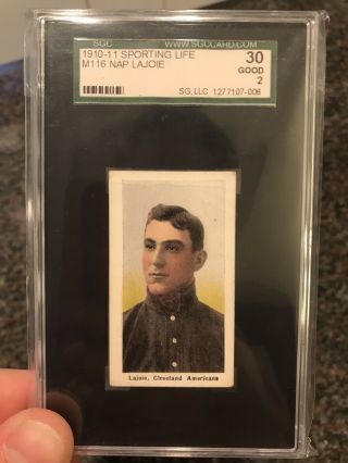 1910 - 11 M116 Sporting Life Nap Lajoie Sgc 2 Good Much Better Eye Appeal