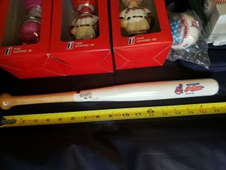 2001 Cleveland Indians Bobble Heads x3 Souvenir Ball Bat & 100 Years Bag 3
