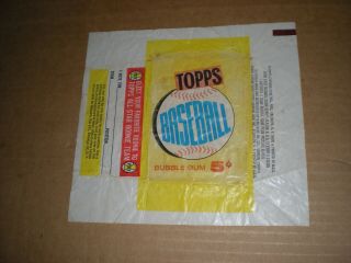 1960 Topps Baseball Card Wax Pack Wrapper Bubble Gum 5 Cent