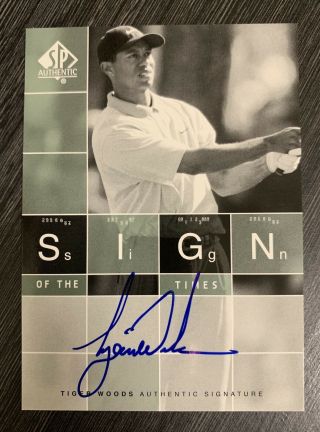 2002 Sp Authentic Sign Of The Times Auto Tiger Woods