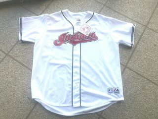 Jim Thome Cleveland Indians Signed Majestic Men’s Mlb Jersey 2xl Xxl Nwt