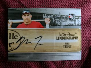 2011 Itg Heroes And Prospects Signed Mike Trout Autographed Rookie Card Rc L - Mt