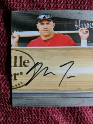 2011 ITG Heroes and Prospects Signed Mike Trout autographed rookie card RC L - MT 3
