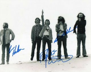 The Band Signed Photo 8x10 Rp Autographed Levon Helm Robbie Robertson,  All