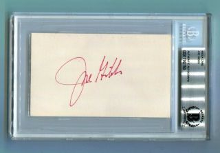 Joe Gibbs Signed Index Card 3x5 Autographed Redskins Early Sig Beckett Bas 2750