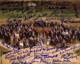Negro League Reunion Autographed Signed 8x10 Photo W 49 Autos Reprint