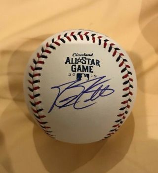Mike Moustakas Signed 2019 All Star Game Baseball Brewers Autograph Ball