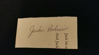 Jackie Robinson Signed Autograph Book Page Reprint Or Authentic No Signature