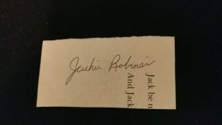 Jackie Robinson signed autograph book page Reprint or Authentic no signature 2
